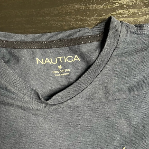 Men's Nautica Navy Blue Long Sleeve Shirt Size Medium - Picture 4 of 4